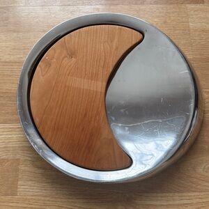 Vintage MCM Nambé Eclipse Cheese Tray Designed by Peter Stathis 2003